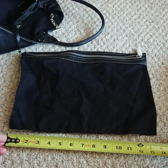 Rabeanco Black Pebbled Leather shoulder Handle Bag